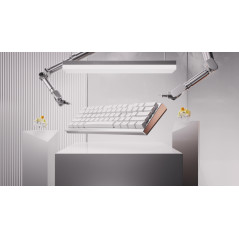 Ducky професионална геймърска механична клавиатура Professional Gaming Mechanical Keyboard One X Mini Wireless White - Ducky AI 