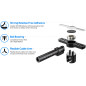 Pulsar бънджи за мишка Micro Bungee ES Single - Flexible Cable Arm, Ball Bearing Pulsar бънджи за мишка Micro Bungee ES Single - Flexible Cable Arm, Ball Bearing
