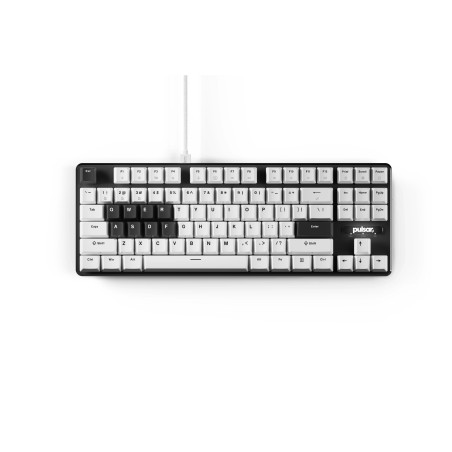 Pulsar професионална геймърска механична клавиатура Professional Gaming Mechanical Keyboard PCMK 2 HE TKL ANSI White - 8K, Gater