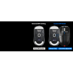 Pulsar професионална геймърска мишка Wireless Gaming Mouse X2A v3 eS Size1 Black 8K, OLED Display, Tournament Edition