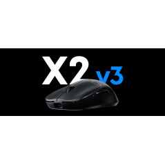 Pulsar професионална геймърска мишка Wireless Gaming Mouse X2 v3 Size2 Black - 1K (8K compatible)