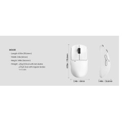 Pulsar професионална геймърска мишка Wireless Gaming Mouse X2 CrazyLight Uyuni White 8K