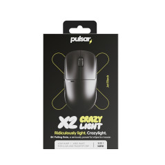 Pulsar професионална геймърска мишка Wireless Gaming Mouse X2 CrazyLight Jet Black 8K