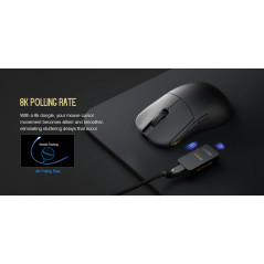 Lamzu професионална геймърска мишка INCA 8K - Wireless Gaming Mouse - White