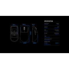Lamzu професионална геймърска мишка INCA 8K - Wireless Gaming Mouse - Black