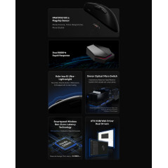 ATK професионална геймърска мишка Wireless Gaming Mouse Z1 PRO MAX - 8K, White
