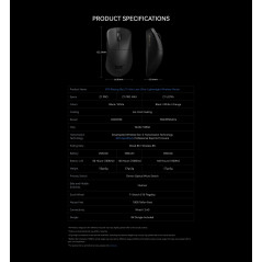 ATK професионална геймърска мишка Wireless Gaming Mouse Z1 PRO MAX - 8K, White