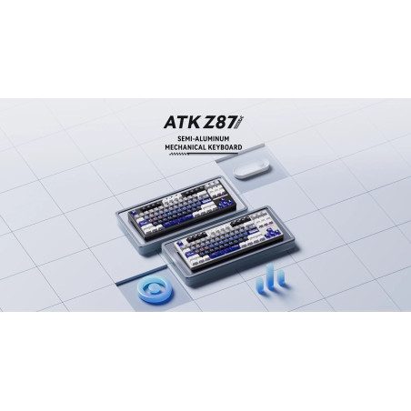 ATK професионална безжична геймърска механична клавиатура Wireless Professional Gaming Mechanical Keyboard - Z87 PRO Side Engrav