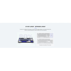 ATK професионална безжична геймърска механична клавиатура Wireless Professional Gaming Mechanical Keyboard - Z87 PRO Side Engrav