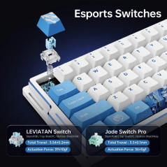 ATK професионална геймърска механична клавиатура Professional Gaming Mechanical Keyboard EDGE 60 HE Master Leviatan - 8K, Gatero
