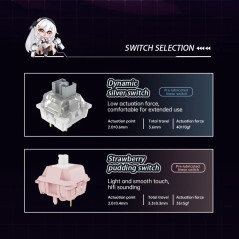 VGN безжична геймърска механична клавиатура Wireless Gaming Mechanical Keyboard - V87 Starry Sky - Dynamic Silver Switches [Line