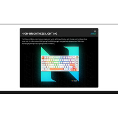 VGN безжична геймърска механична клавиатура Wireless Gaming Mechanical Keyboard - N75 PRO Jelly Orange - Kailh Vaporwave Switche
