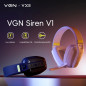 VGN безжични геймърски слушалки Wireless Gaming Headphones - SIREN V1 White - Bluetooth 5.3, 2.4G VGN безжични геймърски слушалки Wireless Gaming Headphones - SIREN V1 White - Bluetooth 5.3, 2.4G