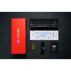 Madlions професионална геймърска механична клавиатура Professional Gaming Mechanical Keyboard FIRE 68 RGB - 8K, Gateron Dual-Rai