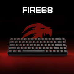 Madlions професионална геймърска механична клавиатура Professional Gaming Mechanical Keyboard FIRE 68 RGB - 8K, Gateron Dual-Rai