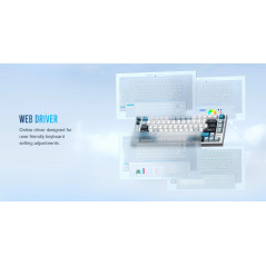 Lamzu професионална геймърска механична клавиатура Professional Gaming Mechanical Keyboard JET 75 - 8K, Magnetic Gateron Jade Sw
