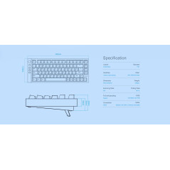 Lamzu професионална геймърска механична клавиатура Professional Gaming Mechanical Keyboard JET 75 - 8K, Magnetic Gateron Jade Sw