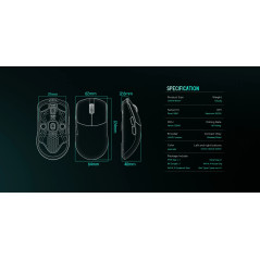 Lamzu професионална геймърска мишка MAYA X 8K - Wireless Gaming Mouse - Aimlabs Edition