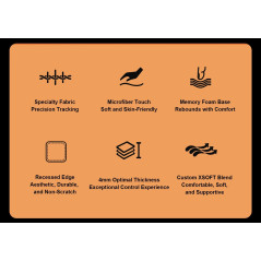 ATK професионален геймърски пад за мишка Gaming Mousepad SKY MINI - Korean Polyurethane, 360 x 300 mm