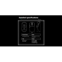 VXE професионална геймърска мишка Wireless Gaming Mouse Dragonfly R1 SE+ - Huano Blue Glow V2, Black
