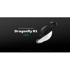 VXE професионална геймърска мишка Wireless Gaming Mouse Dragonfly R1 1K - Huano Ice Berry Pink Dot Switches, White