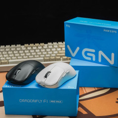 VGN професионална геймърска мишка Wireless Gaming Mouse F1 PRO MAX DRAGONFLY - 1K (4K compatible), Kailh Black Gold Mamba Switch