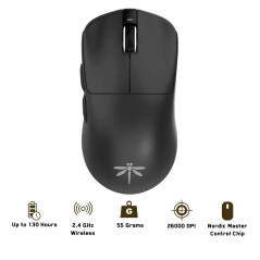 VGN професионална геймърска мишка Wireless Gaming Mouse F1 PRO MAX DRAGONFLY - 1K (4K compatible), Kailh Black Gold Mamba Switch