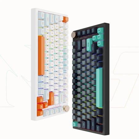 VGN безжична геймърска механична клавиатура Wireless Gaming Mechanical Keyboard - N75 PRO Jelly Orange - Azure Switches, RGB
