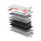 VGN безжична геймърска механична клавиатура Wireless Gaming Mechanical Keyboard - N75 PRO Jelly Orange - Azure Switches, RGB VGN безжична геймърска механична клавиатура Wireless Gaming Mechanical Keyboard - N75 PRO Jelly Orange - Azure Switches, RGB