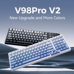 VGN безжична геймърска механична клавиатура Wireless Gaming Mechanical Keyboard - V98 PRO V2 Limited Black Glow - Kailh Arctic S