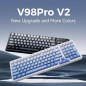VGN безжична геймърска механична клавиатура Wireless Gaming Mechanical Keyboard - V98 PRO V2 Limited Black Glow - Kailh Arctic S VGN безжична геймърска механична клавиатура Wireless Gaming Mechanical Keyboard - V98 PRO V2 Limited Black Glow - Kailh Arctic S