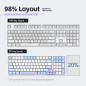 VGN безжична геймърска механична клавиатура Wireless Gaming Mechanical Keyboard - V98 PRO V2 Limited Black Glow - Kailh Arctic S VGN безжична геймърска механична клавиатура Wireless Gaming Mechanical Keyboard - V98 PRO V2 Limited Black Glow - Kailh Arctic S