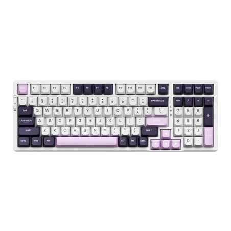 VGN безжична геймърска механична клавиатура Wireless Gaming Mechanical Keyboard - V98 PRO V2 Black Currant - Kailh Vaporwave Swi