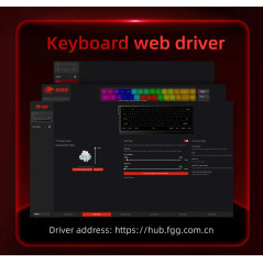 Madlions професионална геймърска механична клавиатура Professional Gaming Mechanical Keyboard MAD 68 R - 8K, Kunlun Magnetic Swi