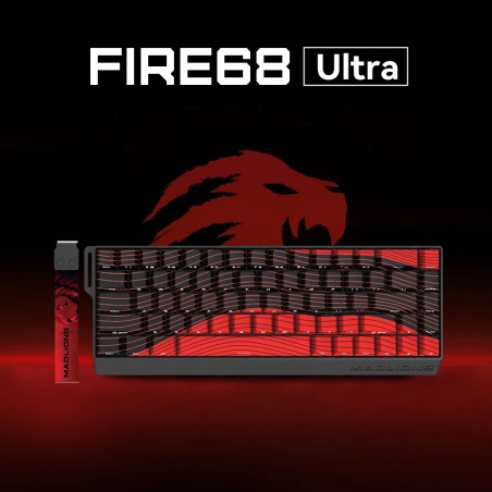 Madlions професионална геймърска механична клавиатура Professional Gaming Mechanical Keyboard FIRE 68 ULTRA - 8K, Gateron Magnet