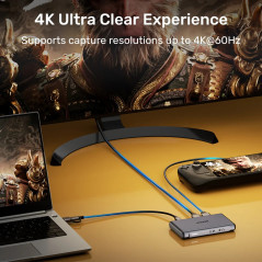 Unitek външна кепчър карта Video Capture Card - 4K@60Hz, Aluminium - V1177AGY01