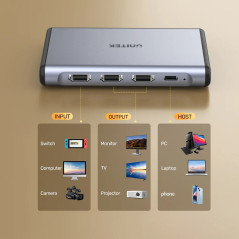Unitek външна кепчър карта Video Capture Card - 4K@60Hz, Aluminium - V1177AGY01