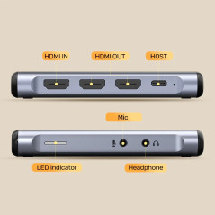 Unitek външна кепчър карта Video Capture Card - 4K@60Hz, Aluminium - V1177AGY01