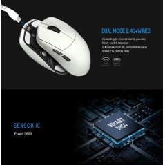 Lamzu професионална геймърска мишка MAYA X 8K - Wireless Gaming Mouse - Purple Shadow