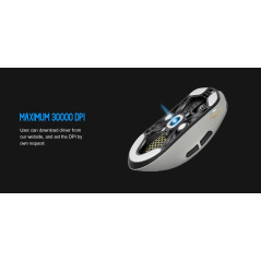 Lamzu професионална геймърска мишка MAYA X 8K - Wireless Gaming Mouse - Cloud Grey