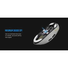 Lamzu професионална геймърска мишка MAYA X 8K - Wireless Gaming Mouse - White
