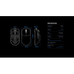 Lamzu професионална геймърска мишка MAYA X 8K - Wireless Gaming Mouse - White