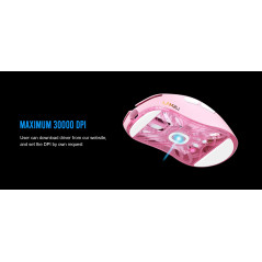 Lamzu професионална геймърска мишка ATLANTIS MINI [Champion Edition] 1K (8K compatible) - Wireless Gaming Mouse - Light Pink