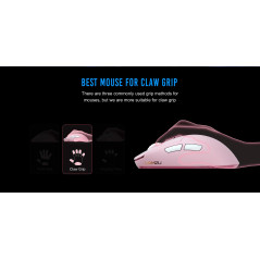 Lamzu професионална геймърска мишка ATLANTIS MINI [Champion Edition] 1K (8K compatible) - Wireless Gaming Mouse - Light Pink