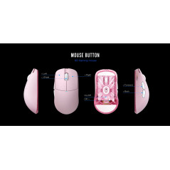 Lamzu професионална геймърска мишка ATLANTIS MINI [Champion Edition] 1K (8K compatible) - Wireless Gaming Mouse - Light Pink