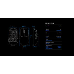 Lamzu професионална геймърска мишка ATLANTIS MINI [Champion Edition] 1K (8K compatible) - Wireless Gaming Mouse - Light Pink