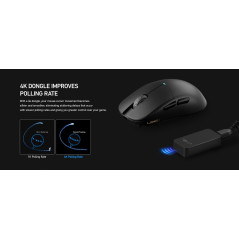 Lamzu професионална геймърска мишка ATLANTIS MINI 4K - Wireless Gaming Mouse - Charcoal Black