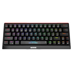 Marvo безжична механична геймърска клавиатура Wireless Gaming Mechanical keyboard Hecate 61WR Black - KG962W-R - Bluetooth 5.0, 