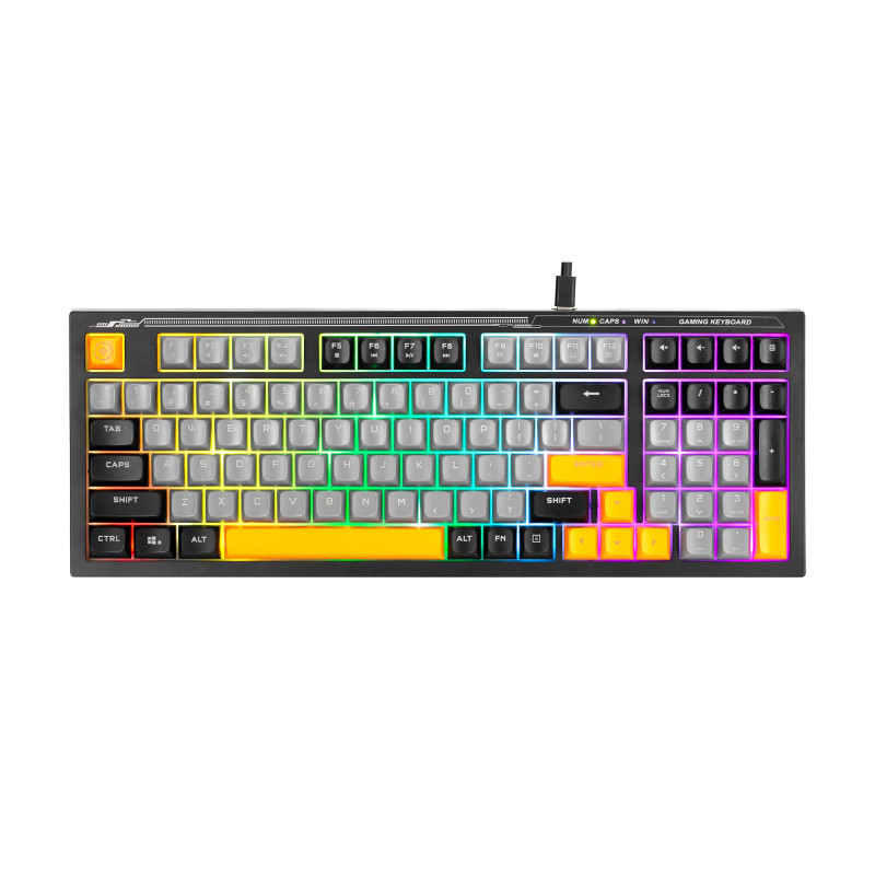 Marvo геймърска клавиатура Gaming Keyboard Soldat S50B - Rainbow, 98 keys - MARVO-K638B Marvo геймърска клавиатура Gaming Keyboard Soldat S50B - Rainbow, 98 keys - MARVO-K638B