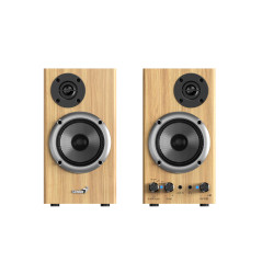 Genius тонколони Speakers 2.0 - SP-HF520BT - 20W RMS, Bluetooth, 3D Surround, Pine Wood